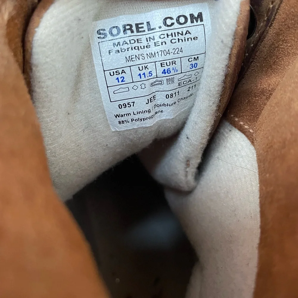 Sorel Cheyanne Waterproof Duck Winter Boots Size 12 Men’s